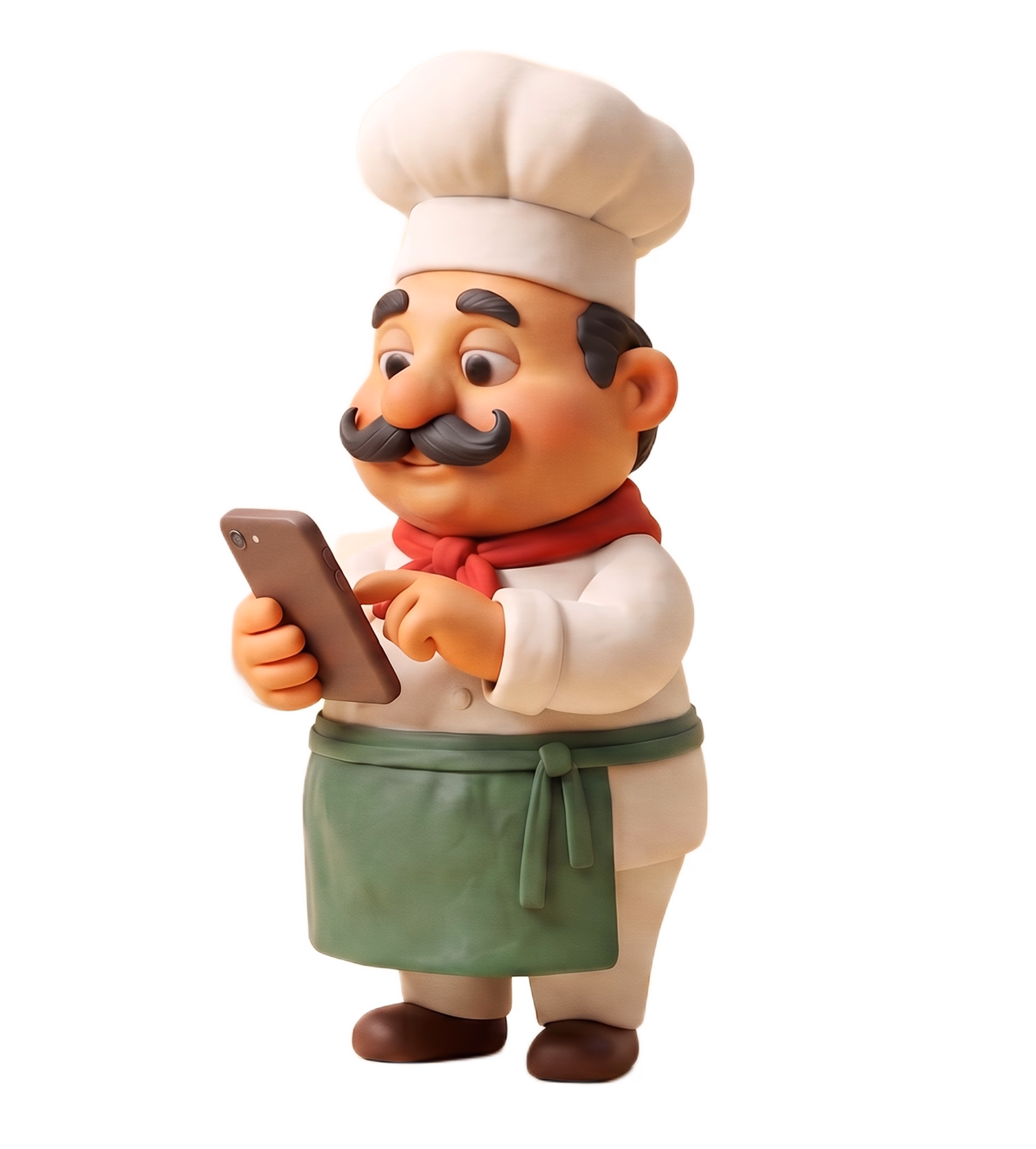 Giuseppe typing a message on his phone